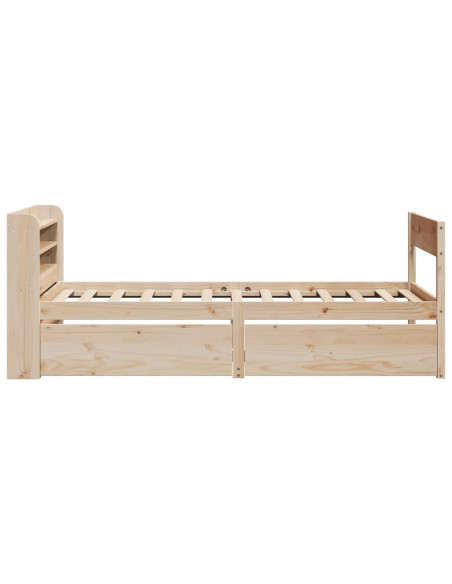 Letto senza Materasso 90x200 cm in Legno Massello di Pino