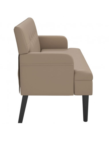 Panca con Schienale Cappuccino 112x65,5x75 cm in Similpelle