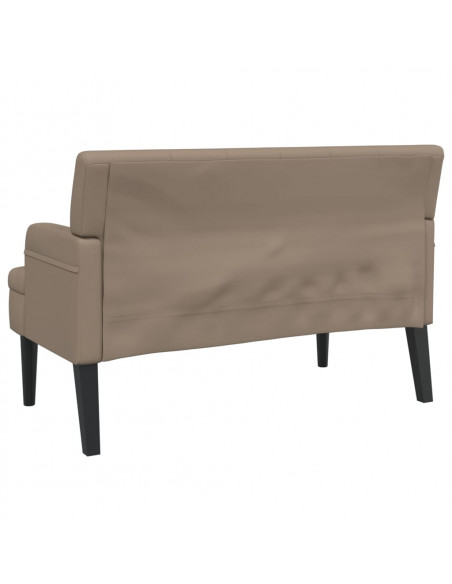 Panca con Schienale Cappuccino 112x65,5x75 cm in Similpelle