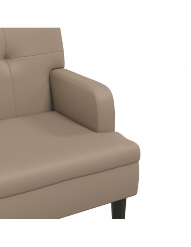 Panca con Schienale Cappuccino 112x65,5x75 cm in Similpelle