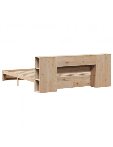 Letto Libreria senza Materasso 200x200 cm in Legno di Pino