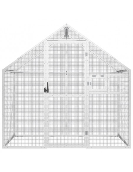 Voliera Argento 179x100x185 cm in Alluminio