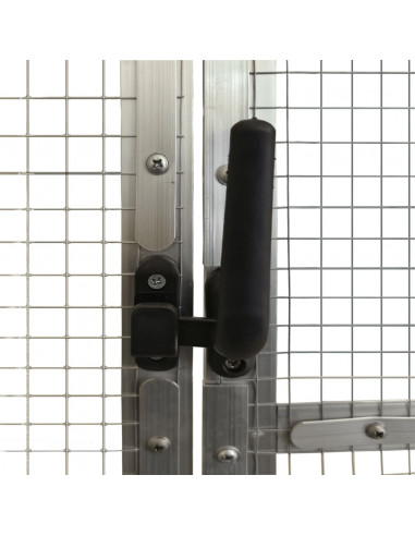 Voliera Argento 1,79x3x1,85 m in Alluminio