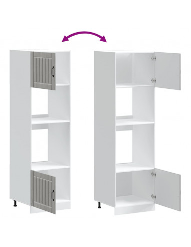 Armadi Forno 2 pz Kalmar Grigio Sonoma in Legno Multistrato