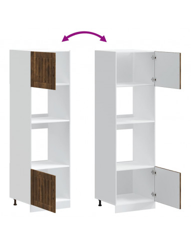 Armadi Forno 2 pz Kalmar Rovere Fumo in Legno Multistrato