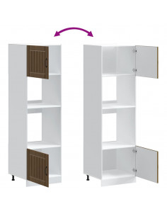 Armadi Forno 2 pz Kalmar Rovere Marrone in Legno Multistrato