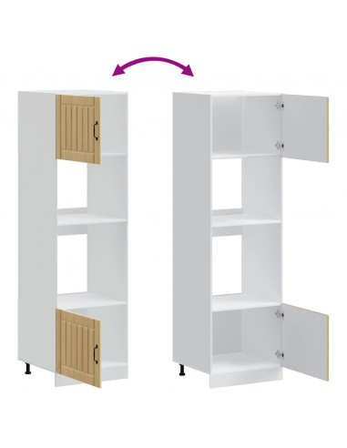 Armadi Forno 2 pz Kalmar Rovere Sonoma in Legno Multistrato