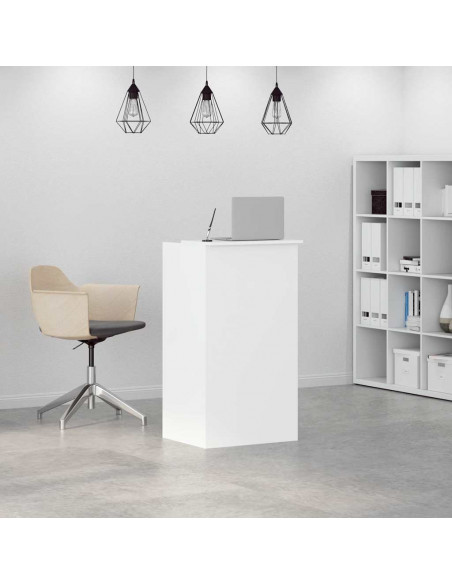 Banco Reception Bianco 55x50x103,5 cm in Legno Multistrato