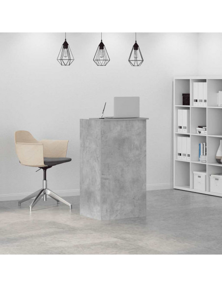 Banco Reception Grigio Cemento 55x50x103,5 cm Legno Multistrato