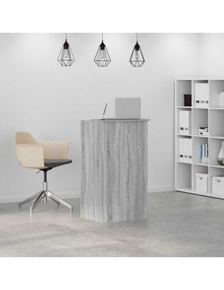 Banco Reception Grigio Sonoma 55x50x103,5 cm Legno Multistrato
