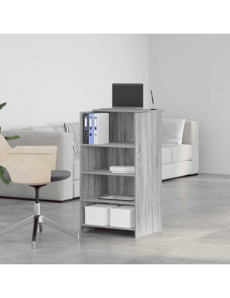 Banco Reception Grigio Sonoma 55x50x103,5 cm Legno Multistrato