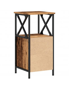 Comodini Legno Antico 2 pz 34x35,5x70 cm in Legno Multistrato