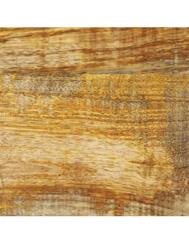 Comodino 50x27x50 cm in Legno Grezzo Massello di Mango