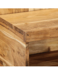 Comodino 50x27x50 cm in Legno Massello di Acacia