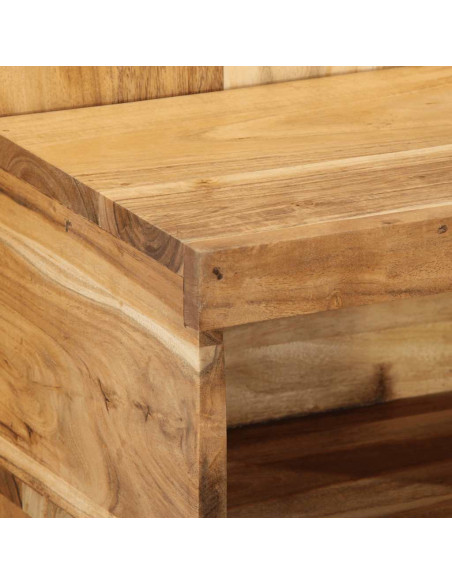 Comodino 50x27x50 cm in Legno Massello di Acacia