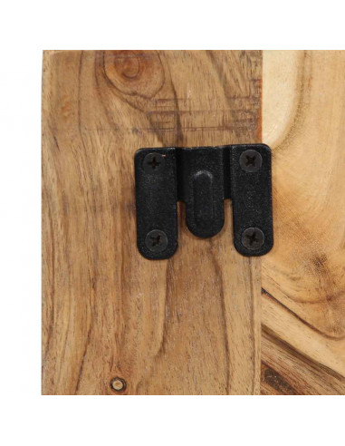 Comodino 50x27x50 cm in Legno Massello di Acacia