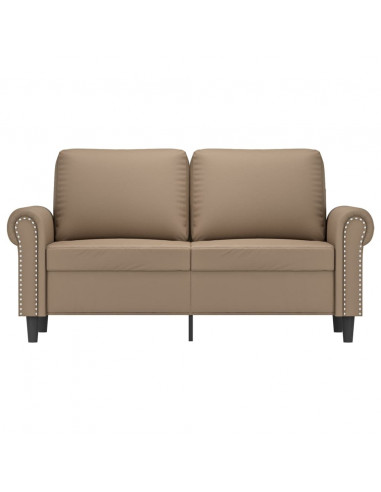 Divano a 2 Posti Cappuccino 140 cm in Similpelle