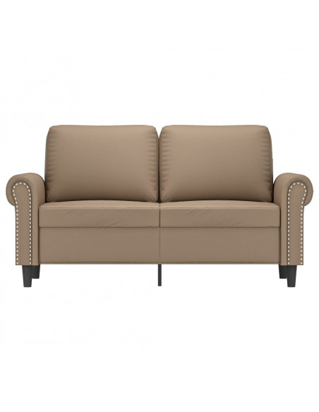 Divano a 2 Posti Cappuccino 140 cm in Similpelle