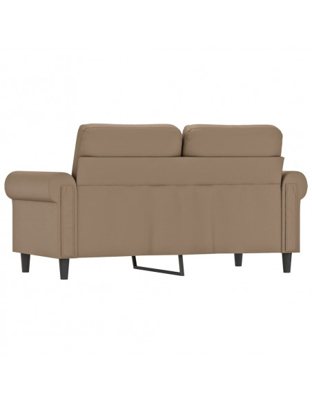 Divano a 2 Posti Cappuccino 140 cm in Similpelle