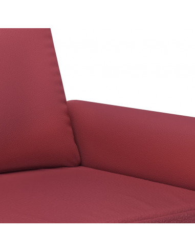 Divano a 2 Posti Rosso Vino 120 cm in Similpelle