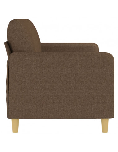 Divano a 3 Posti Marrone 180 cm in Tessuto