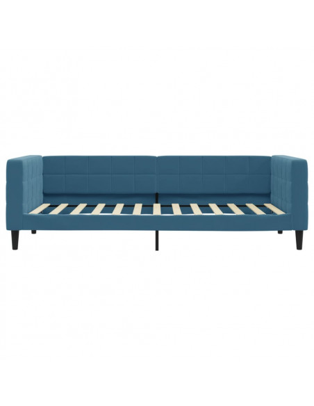 Letto da Giorno Blu 90x200 cm in Velluto