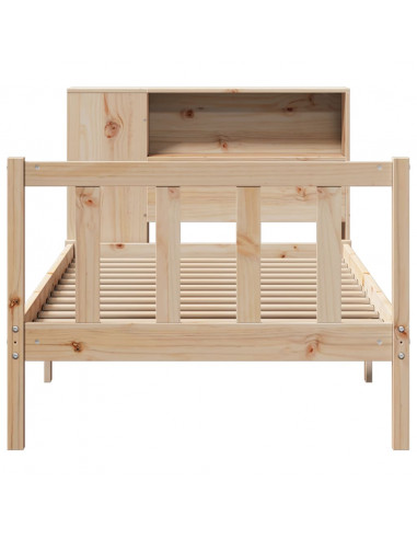 Letto Libreria senza Materasso 100x200 cm in Legno di Pino