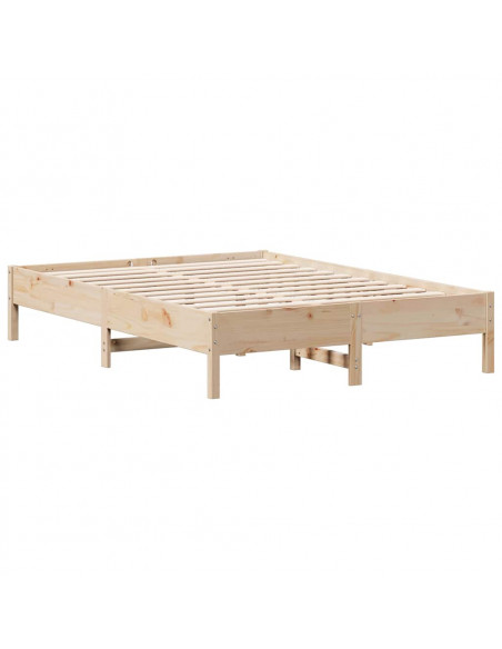 Letto Libreria senza Materasso 150x200 cm in Legno di Pino