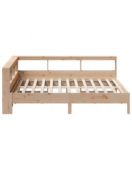 Letto Libreria senza Materasso 150x200 cm in Legno di Pino