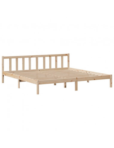 Letto Libreria senza Materasso 180x200 cm in Legno di Pino