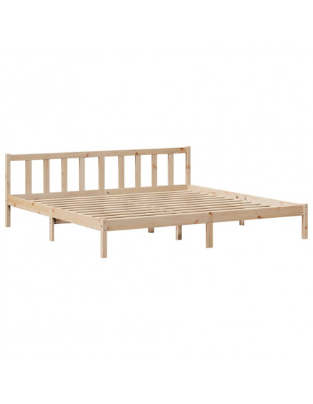 Letto Libreria senza Materasso 180x200 cm in Legno di Pino