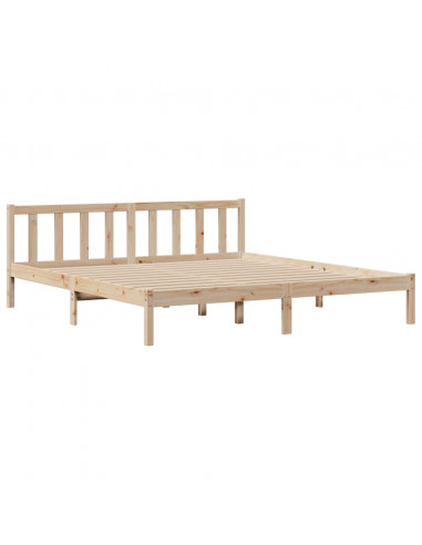 Letto Libreria senza Materasso 180x200 cm in Legno di Pino