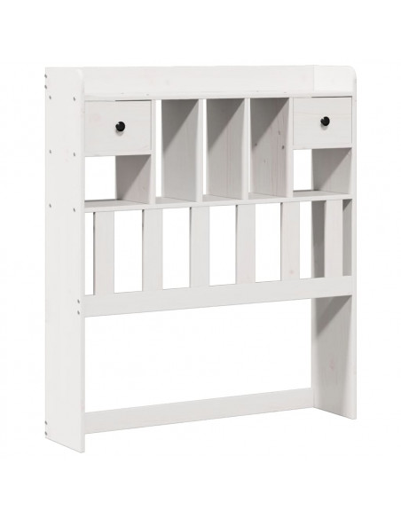 Letto Libreria senza Materasso Bianco 100x200 cm Legno di Pino