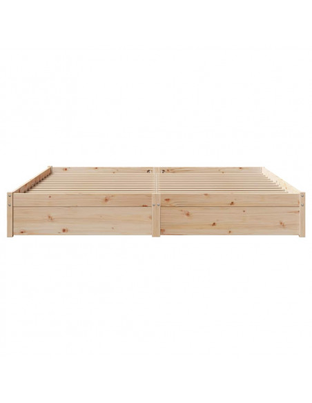 Letto senza Materasso 180x200 cm in Legno Massello di Pino