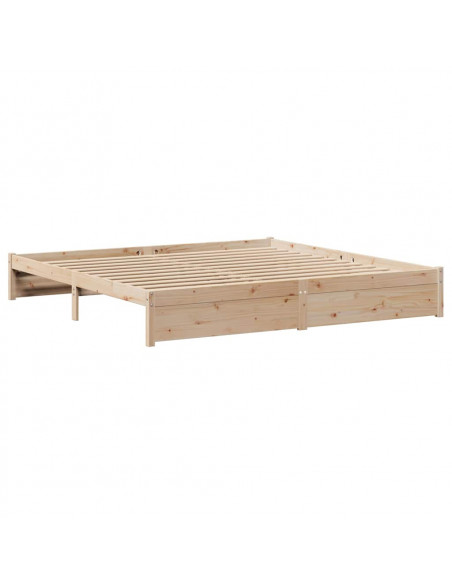 Letto senza Materasso 180x200 cm in Legno Massello di Pino