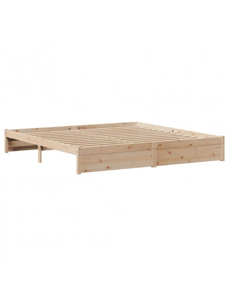 Letto senza Materasso 180x200 cm in Legno Massello di Pino