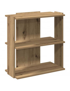 Libreria a 3 Ripiani Rovere Artigianale 60x30x60 cm