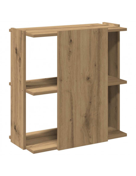 Libreria a 3 Ripiani Rovere Artigianale 60x30x60 cm