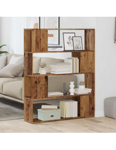 Libreria/Divisorio in Legno Vecchio 100x24x124,5 cm 2