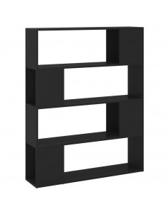 Libreria/Divisorio Nero 100x24x124 cm