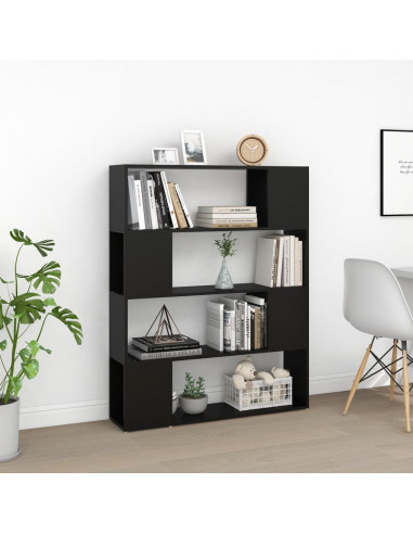 Libreria/Divisorio Nero 100x24x124 cm