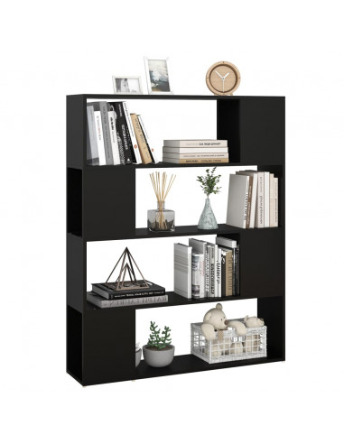 Libreria/Divisorio Nero 100x24x124 cm