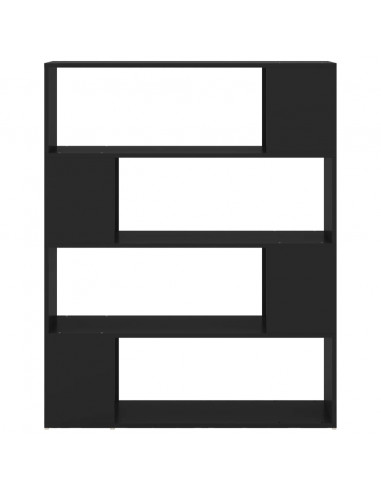 Libreria/Divisorio Nero 100x24x124 cm