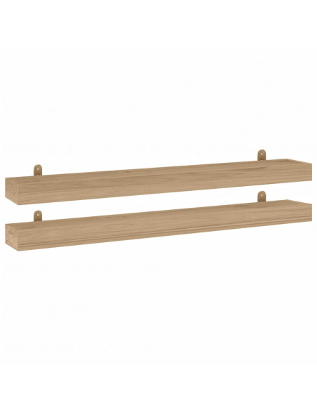 Mensole da Parete 2 pz 110x15x6 cm in Legno Massello di Teak