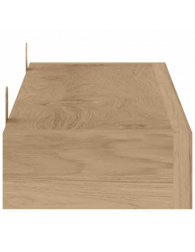 Mensole da Parete 2 pz 110x15x4 cm in Legno Massello di Teak