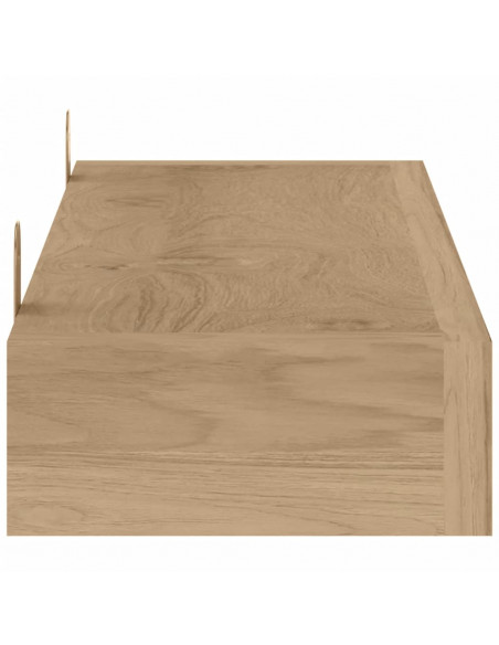 Mensole da Parete 2 pz 110x15x4 cm in Legno Massello di Teak