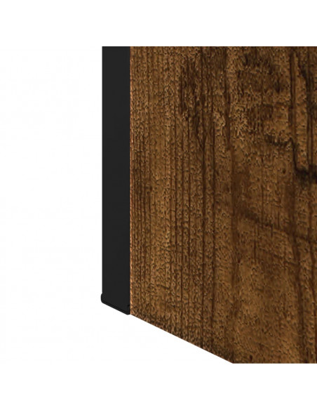 Mobile Bagno Specchio Rovere Fumo 60x16x60 cm Legno Multistrato