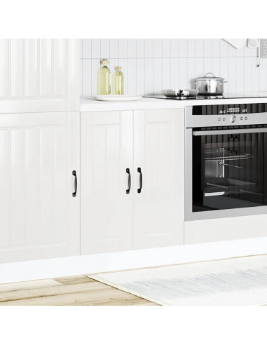 Mobile Base Lavello Lucca Bianco Lucido in Legno Multistrato