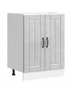 Mobile Base Lavello Lucca Grigio Cemento in Legno Multistrato