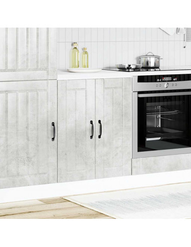 Mobile Base Lavello Lucca Grigio Cemento in Legno Multistrato